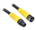 Cordset, M12 Socket - M12 Plug, 4 Conductors, 5m, Yellow